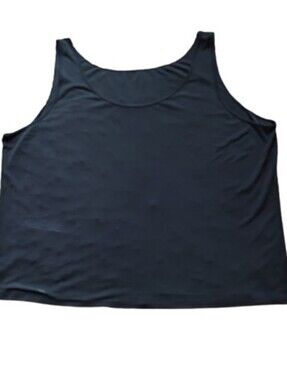 NWOT Eileen Fisher Stretch Silk Jersey Tank Top XL Black